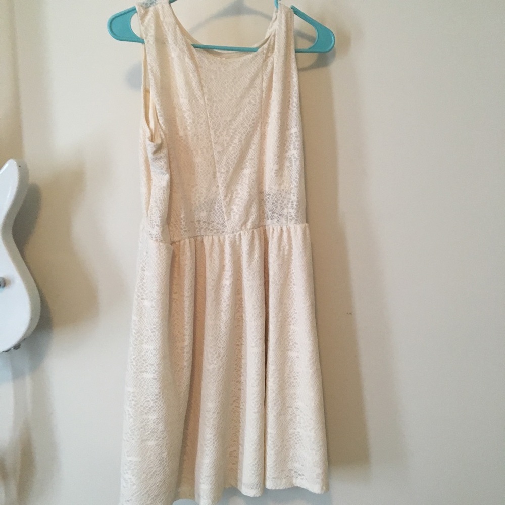Cream lace dress